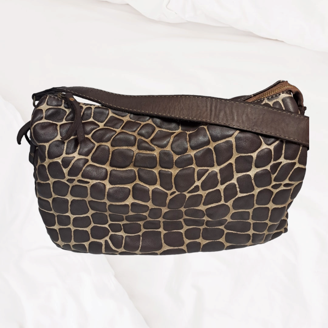 BORSA A SPALLA STAMPA COCCO