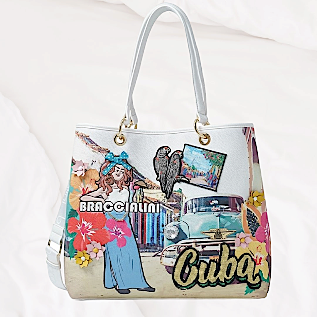 BORSA A SPALLA CARTOLINA CUBA