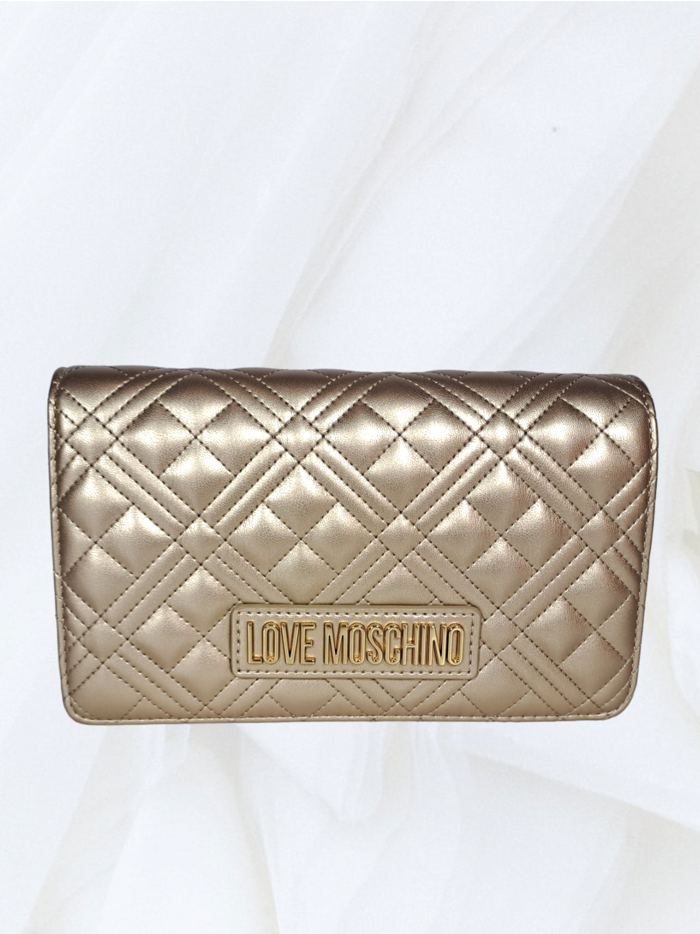 POCHETTE  CON CATTENA FINA ORO